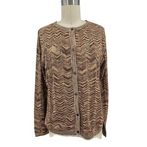 NWOT Missoni for Target Cardigan Womens L Metallic Brown Space Dye